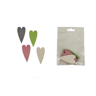 Decorative heart, 4 pcs D3719 