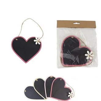 Decorative heart, 4 pcs D3739 