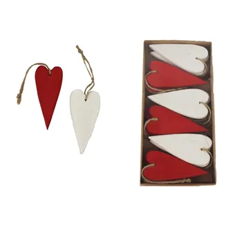 Hearts for hanging, 12 pcs D3758/2