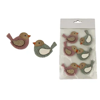 Bird with stick, 6 pcs D3970