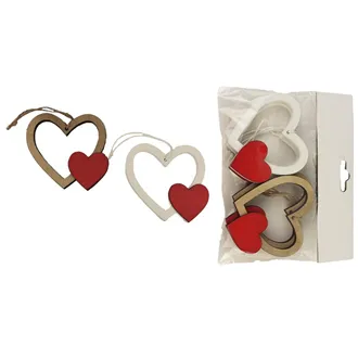 Heart for hanging, 4 pcs D3999 