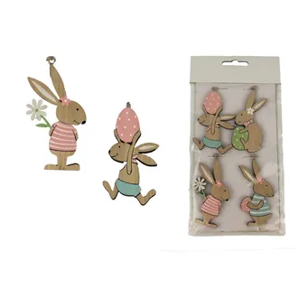 Decoration hare, 4 pcs D4008