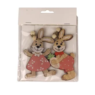 Hare for hanging, 4 pcs D4041-05 