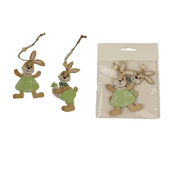 Hare for hanging, 4 pcs D4041-15 