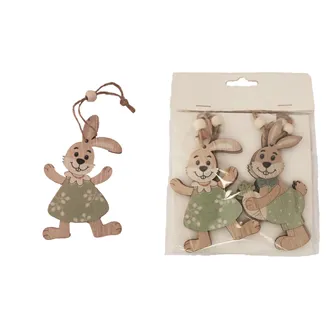 Hare for hanging, 4 pcs D4041-15 