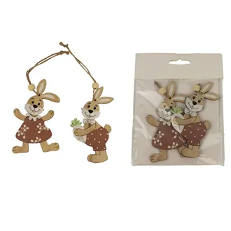 Hare for hanging, 4 pcs D4041-18 
