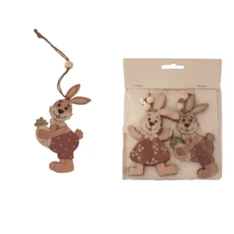 Hare for hanging, 4 pcs D4041-18 
