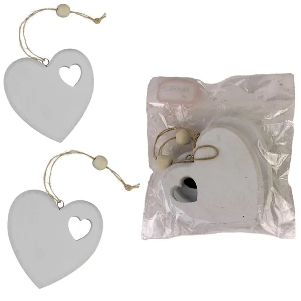 Decoration heart, 2 pcs D4074-01