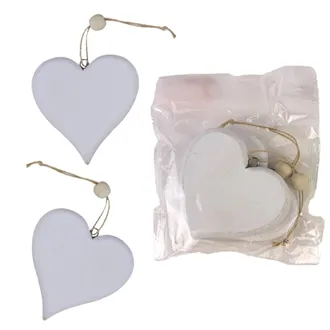 Decoration heart, 2 pcs D4081-01