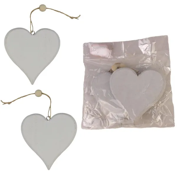 Decoration heart, 2 pcs D4082-01