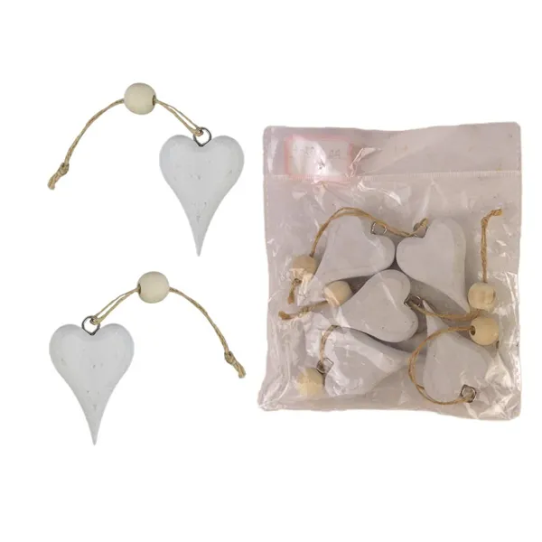 Decoration heart, 5 pcs D4091-01