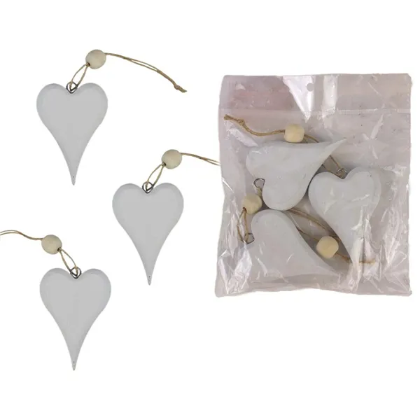 Decoration heart, 3 pcs D4092-01