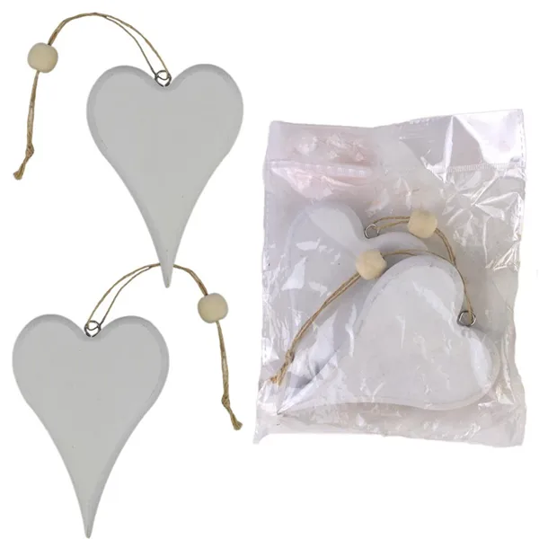 Decoration heart, 2 pcs D4094-01