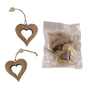 Decoration heart, 3 pcs D4100-20