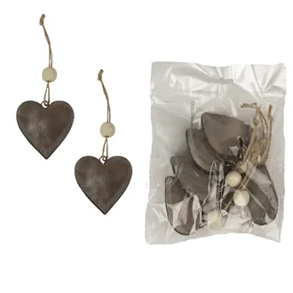 Decoration heart, 5 pcs D4105-21
