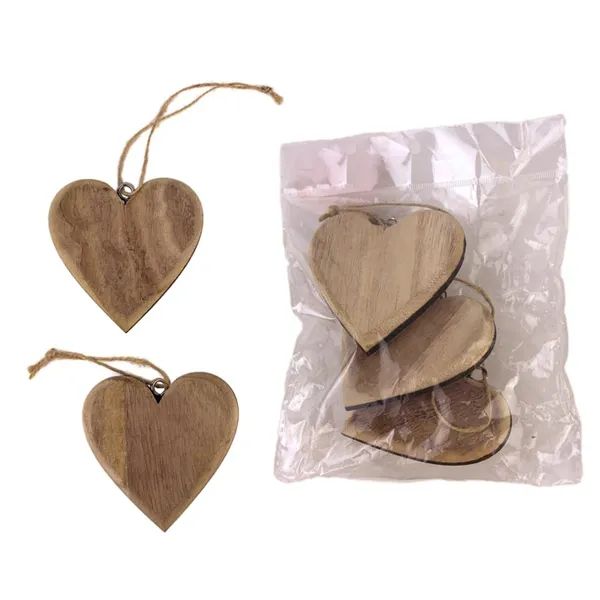 Decoration heart, 3 pcs D4106-20