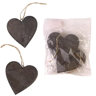 Decoration heart, 2 pcs D4107-21