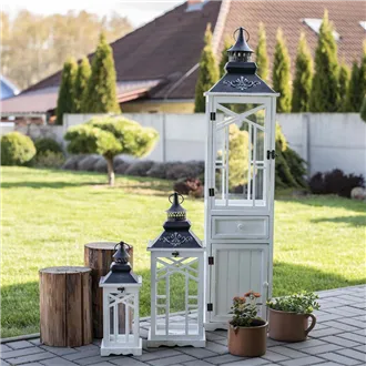 Wooden lantern D4131/ Set of 3