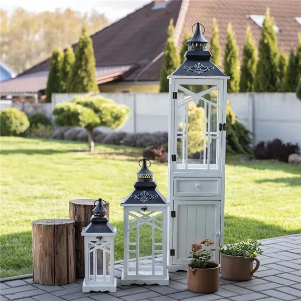 Wooden lantern D4131/ Set of 3
