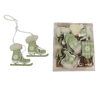 Christmas decorations, 6 pcs D4629-15