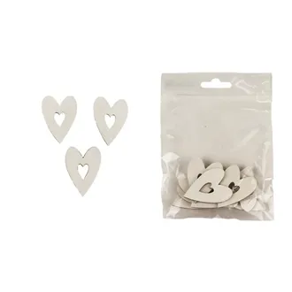 Decorative hearts, 12 pcs D4656-01