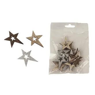 Decorative stars, 12 pcs D4689