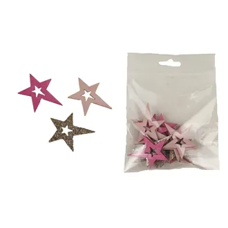 Decorative stars, 12 pcs D4707