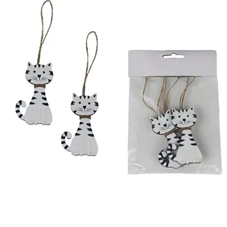 Cat hanging decoration, 3 pcs D5085
