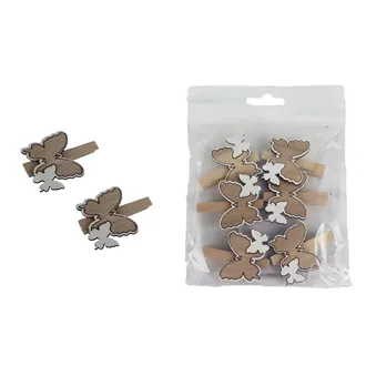 Clip butterfly, 6 pcs D5323