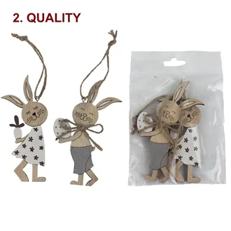 Hare for hanging, 2 pcs, 2. quality D5324