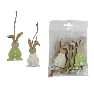 Decoration hare, 6 pcs D5325