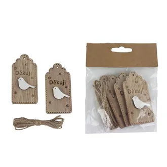 Sign - Děkuji, 4 pcs D5331-20