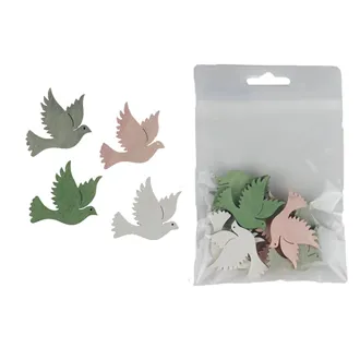 Decorative doves, 12 pcs D5473