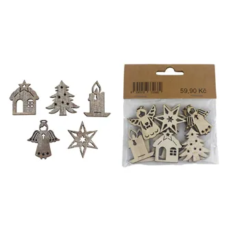Christmas decorations, 12 pcs D5785