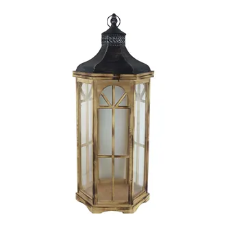 Wooden lantern large D6045/V