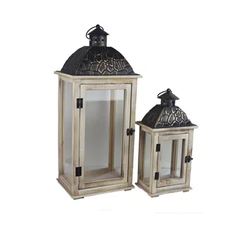 Wooden lantern, S/2 D6046