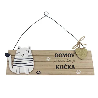 Decorative sign with a cat 2nd quality D6076B