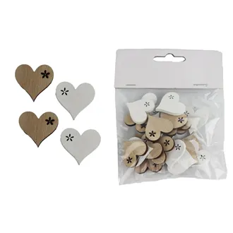 Heart decoration, 24 pcs D6127