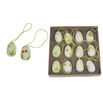 Decorative eggs, 12 pcs D6147