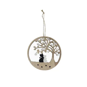 Decoration tree of life with cats for hanging D6149/1