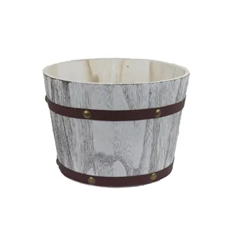 Wooden bucket planter D6217/3