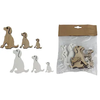 Dog decoration, 18 pcs D6228