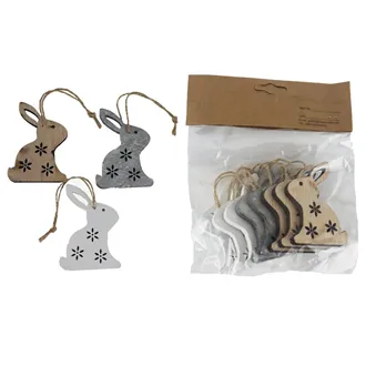 Decorative rabbit, 8 pcs D6236