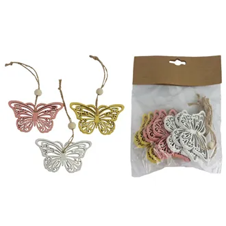 Butterfly decoration, 8 pcs D6238