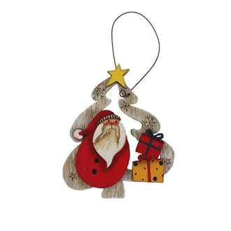 Hanging garland with Santa D6552/3