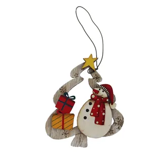 Hanging string with snowman D6552/4