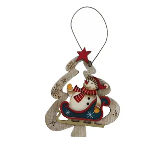 Hanging garland with snowman D6552/2