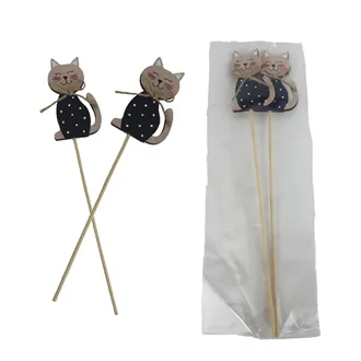 Cat on stick D6778