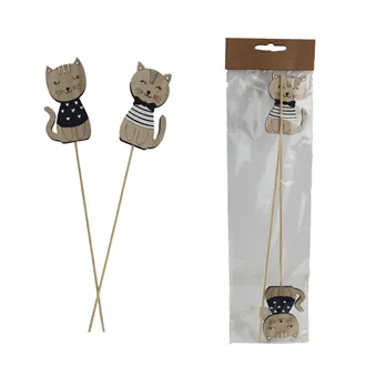 Cat on stick, 2 pcs D6950 