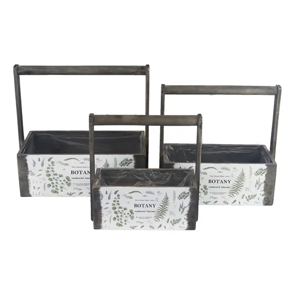 Planter with plastic lining, S/3 D7073